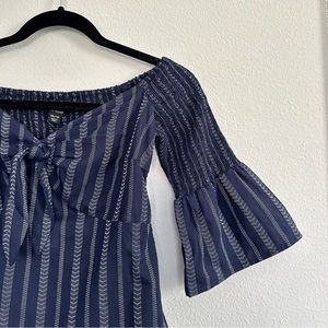 Navy Striped Top
